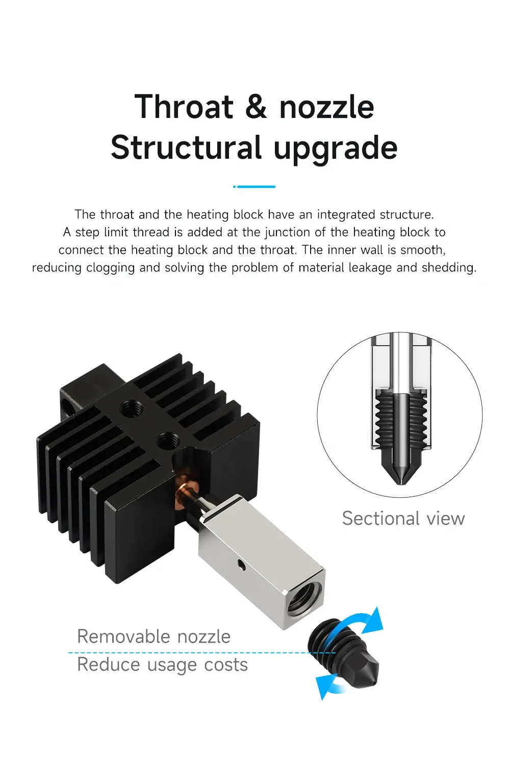 Hotend-Kit für Qidi X plus 3 Serie mit Keramik-Heizstab