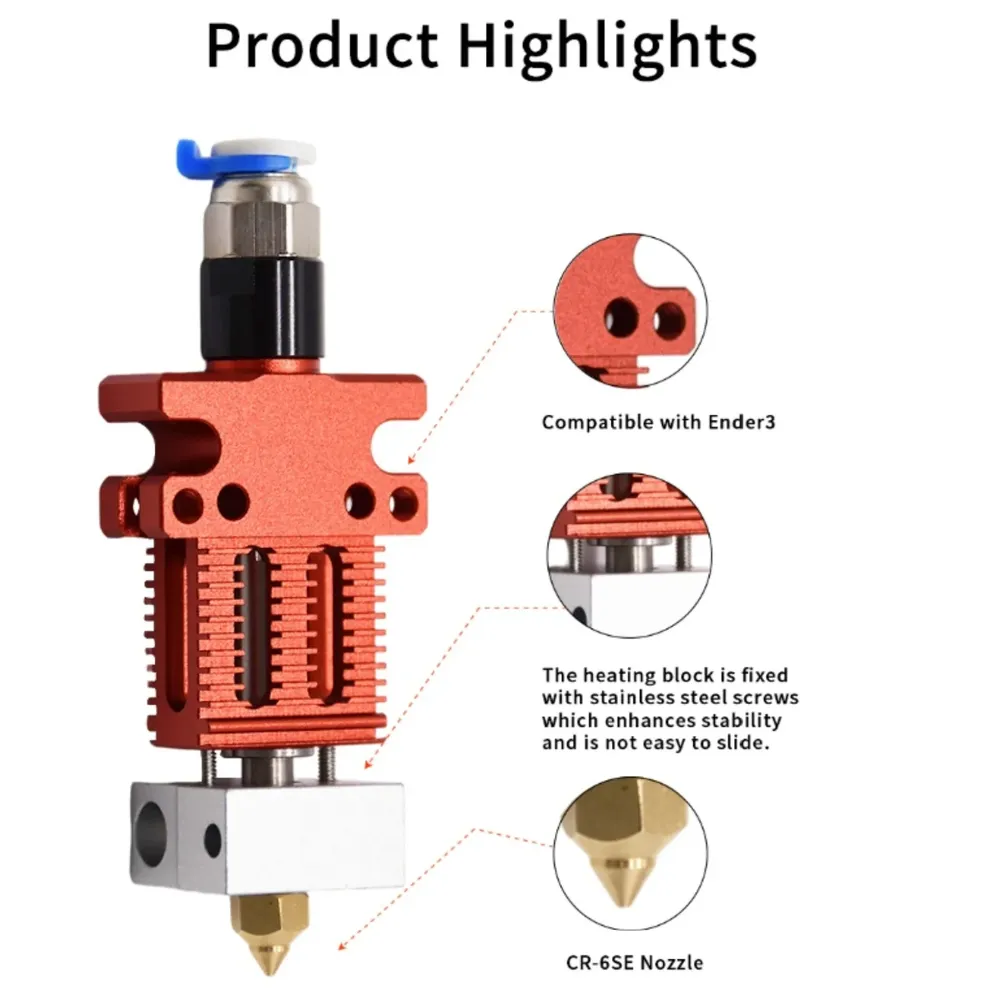 Hotend-Kit Ganzmetall-Extruder für Creality CR-6 SE