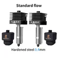 Hotend-Kit gehärtete Stahldüse 0,2 bis 0,8 mm für Bambu H2D A1 – Farbe 2x0.4 Standard Flow