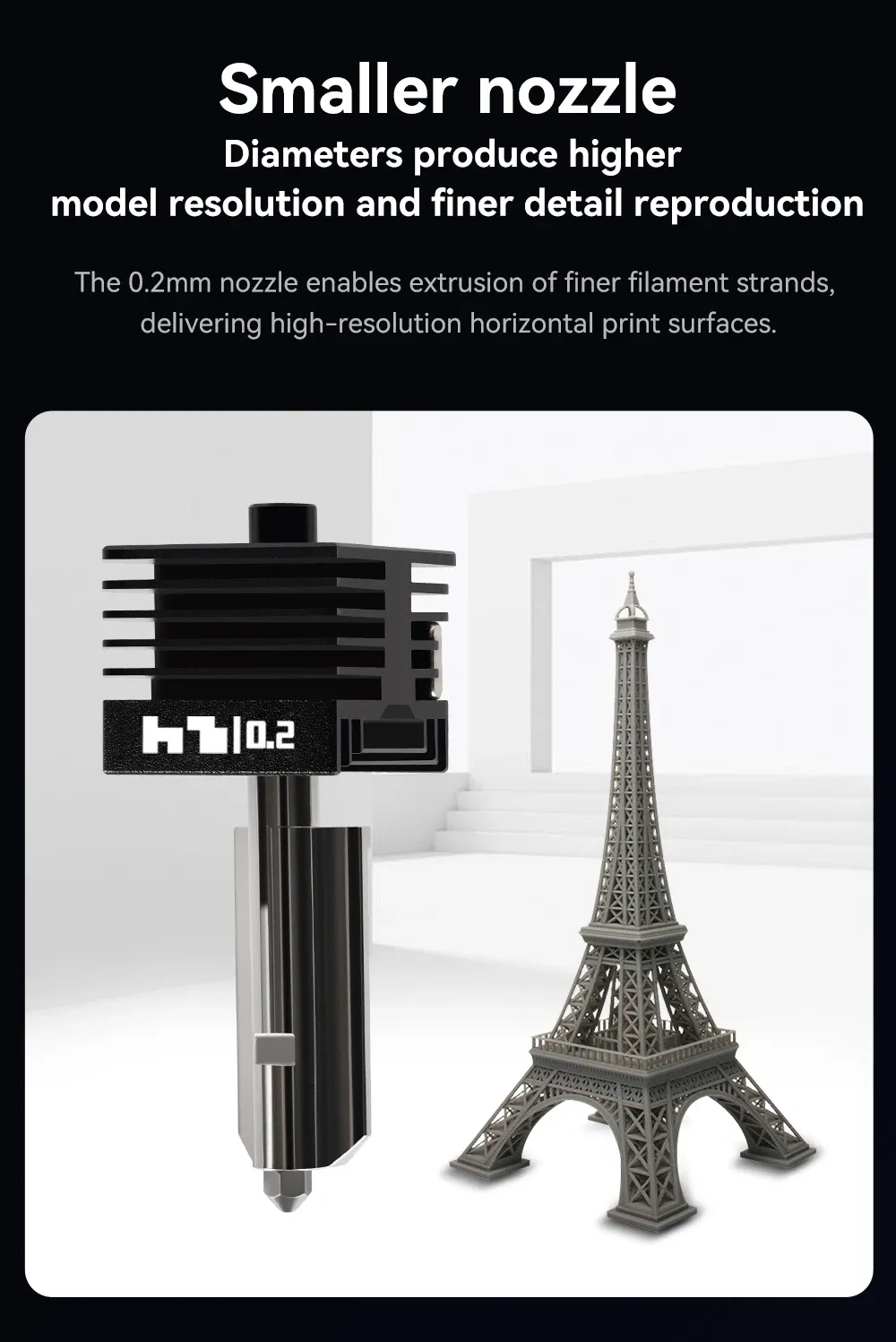 Hotend-Kit gehärtete Stahldüse 0,2 bis 0,8 mm für Bambu H2D A1