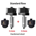 Hotend-Kit gehärtete Stahldüse 0,2 bis 0,8 mm für Bambu P2S A1 – Farbe 0.4 0.6 StandardFlow