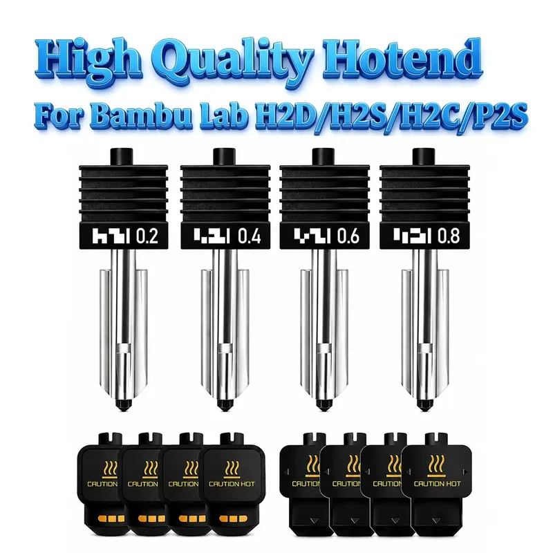 Hotend-Kit gehärtete Stahldüse 0,2 bis 0,8 mm für Bambu P2S A1