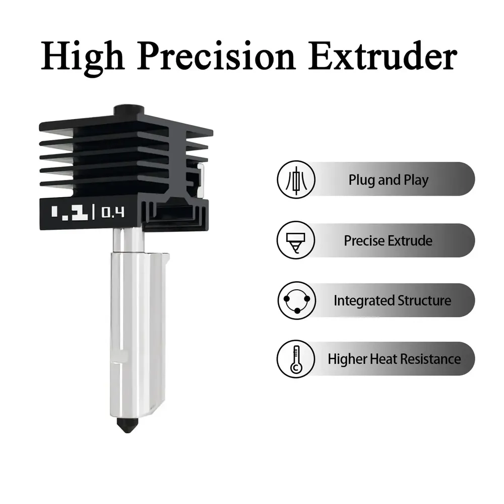 Hotend-Kit gehärtete Stahldüse 0,2 bis 0,8 mm für Bambu P2S A1