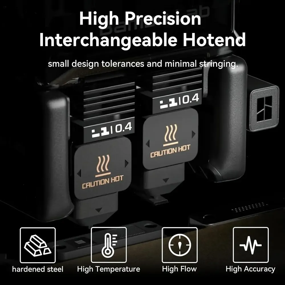 Hotend-Kit gehärtete Stahldüse 0,2 bis 0,8 mm für Bambu P2S A1