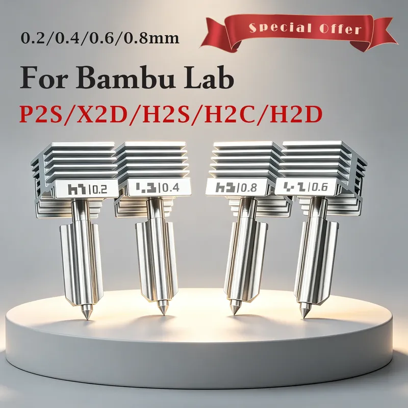 Hotend Kit gehärtete Stahldüse 0,4 mm für Bambu P2S X2D