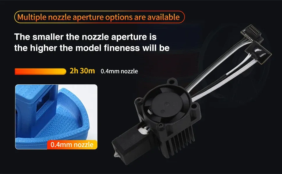 Hotend-Kit gehärteter Stahl für P1P P1S mit Lüfter und Thermistor