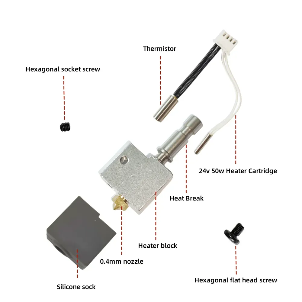 Hotend-Kit Messing geh uevo