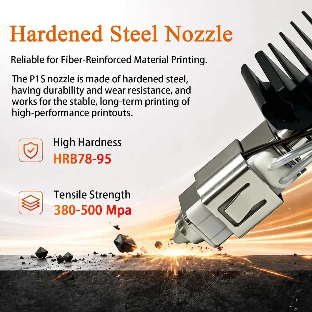 Hotend-Kit mit gehärteter Düse für Bambu Lab X1 P1