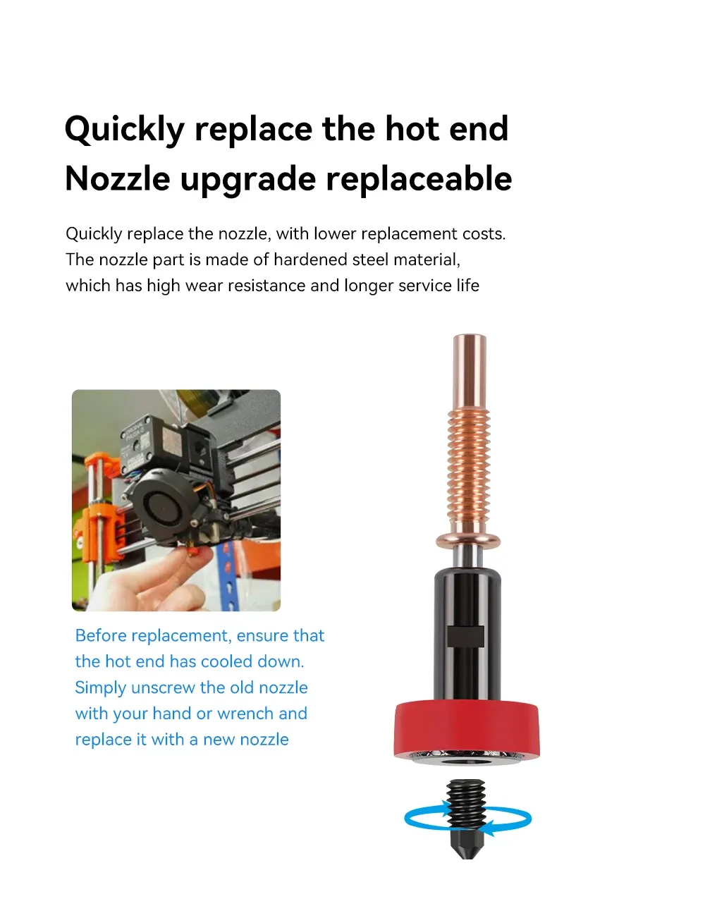 Hotend Kit mit High-Flow-Düse für REVO 0,4 mm