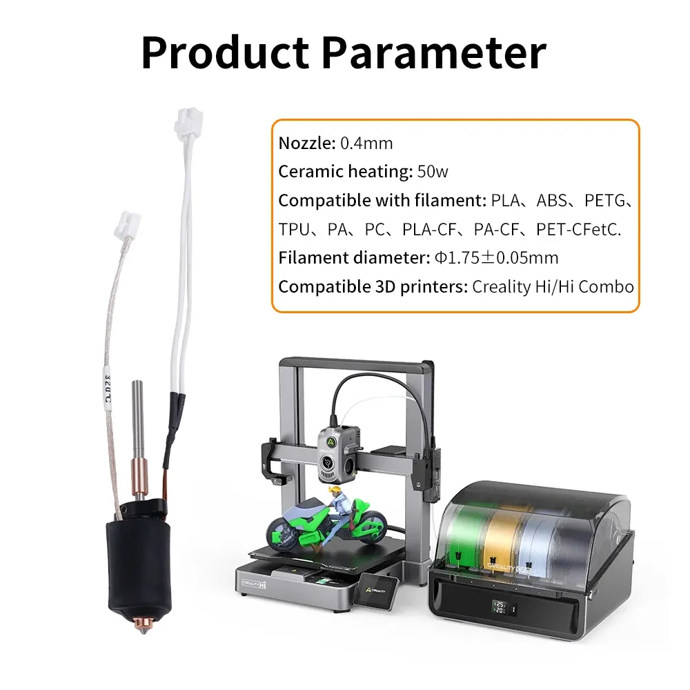 Hotend-Kit mit Keramik-Heizblock und Düse für Creality Hi Combo