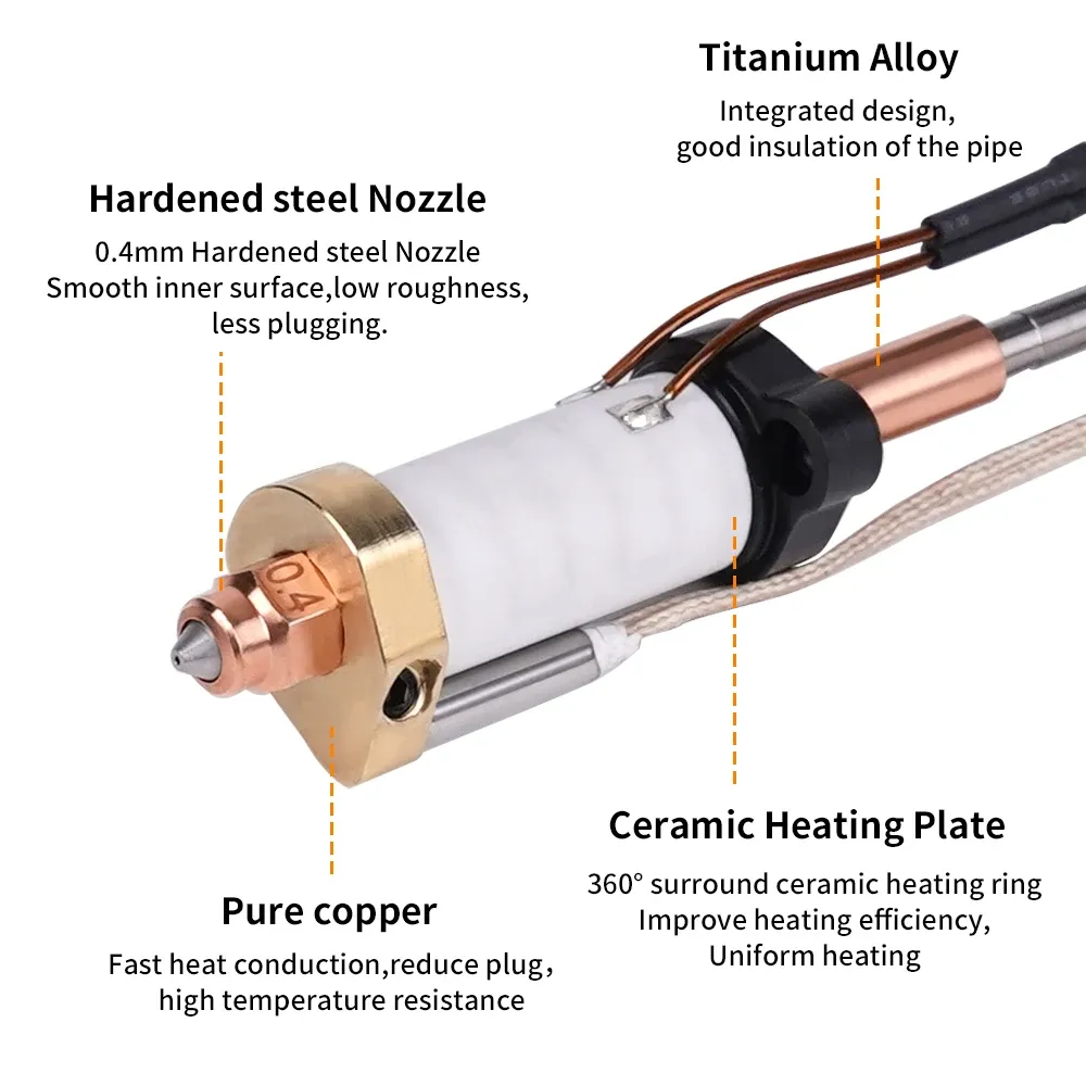 Hotend-Kit mit Keramik-Heizblock und Düse für Creality Hi Combo