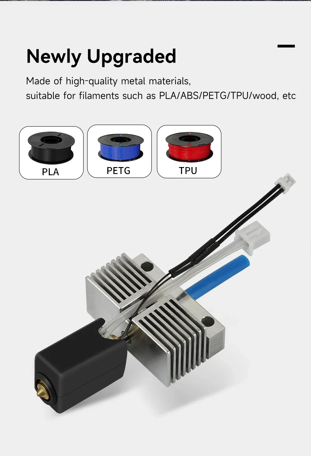 Hotend-Kit mit Messing-Stahl-Düse für Elegoo Neptune 4 Plus