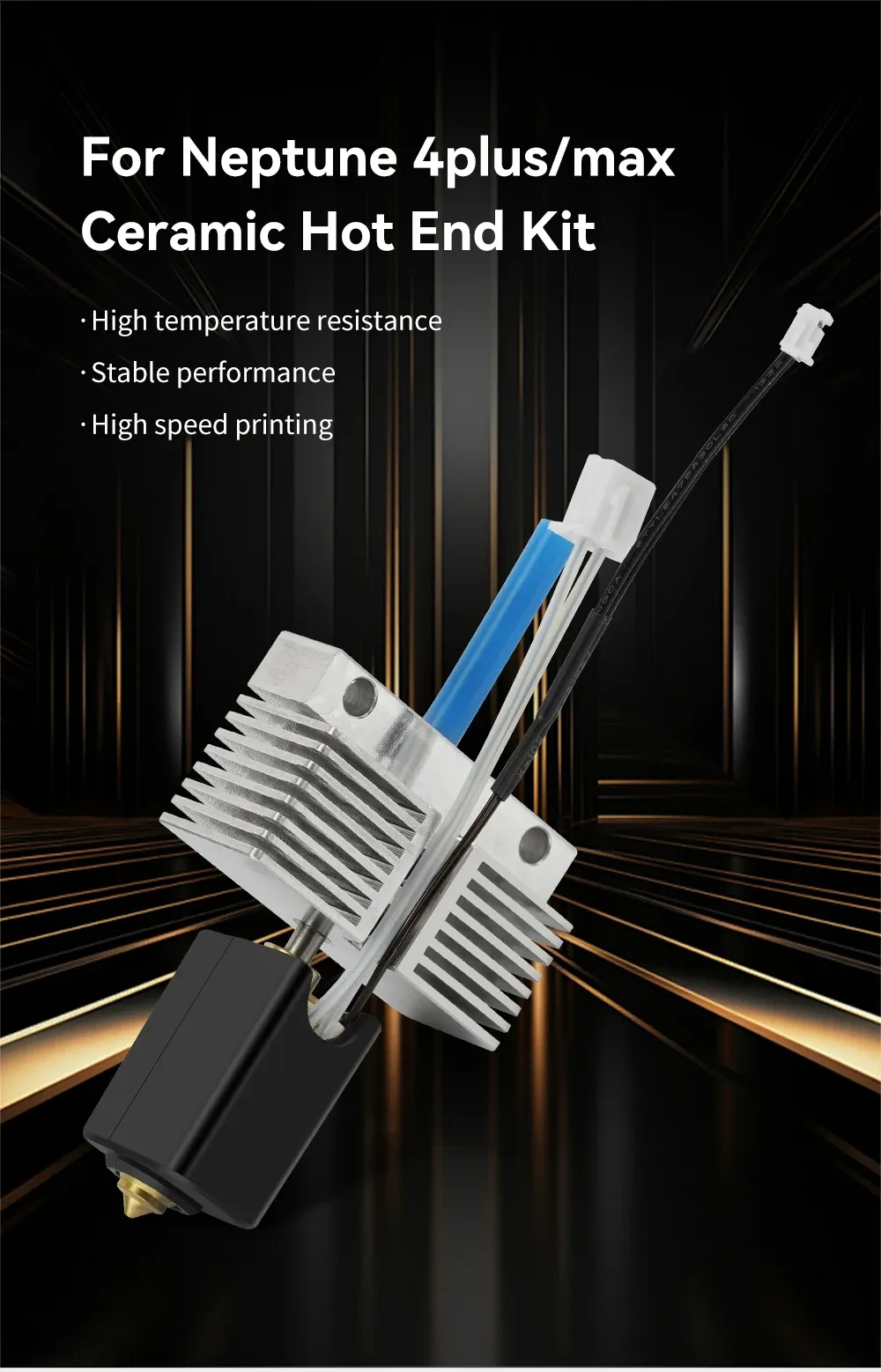 Hotend-Kit mit Messing-Stahl-Düse für Elegoo Neptune 4 Plus