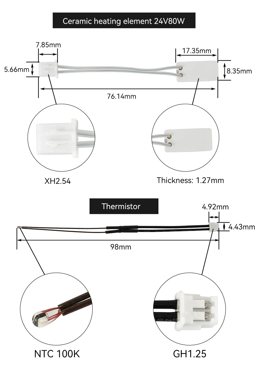 Hotend-Kit mit Messing-Stahl-Düse für Elegoo Neptune 4 Plus