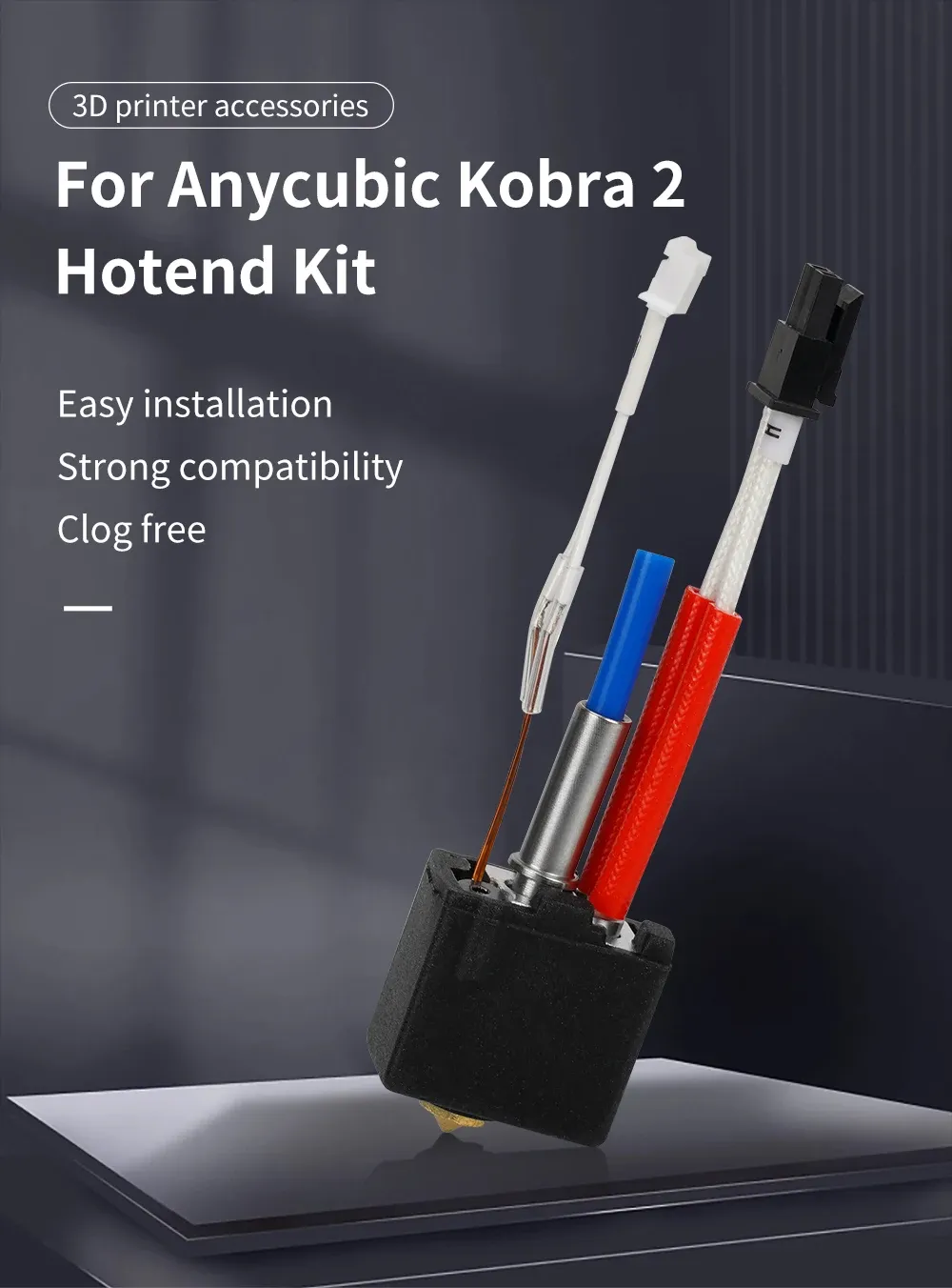 Hotend-Kit mit Vulkan-Düse 0,2 bis 0,4 mm für Anycubic Kobra 2