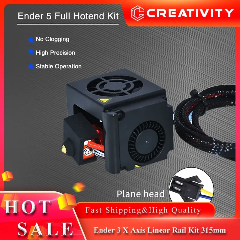 Hotend-Kit montiert für Ender 5 mit 0,4mm Düse und Kabel