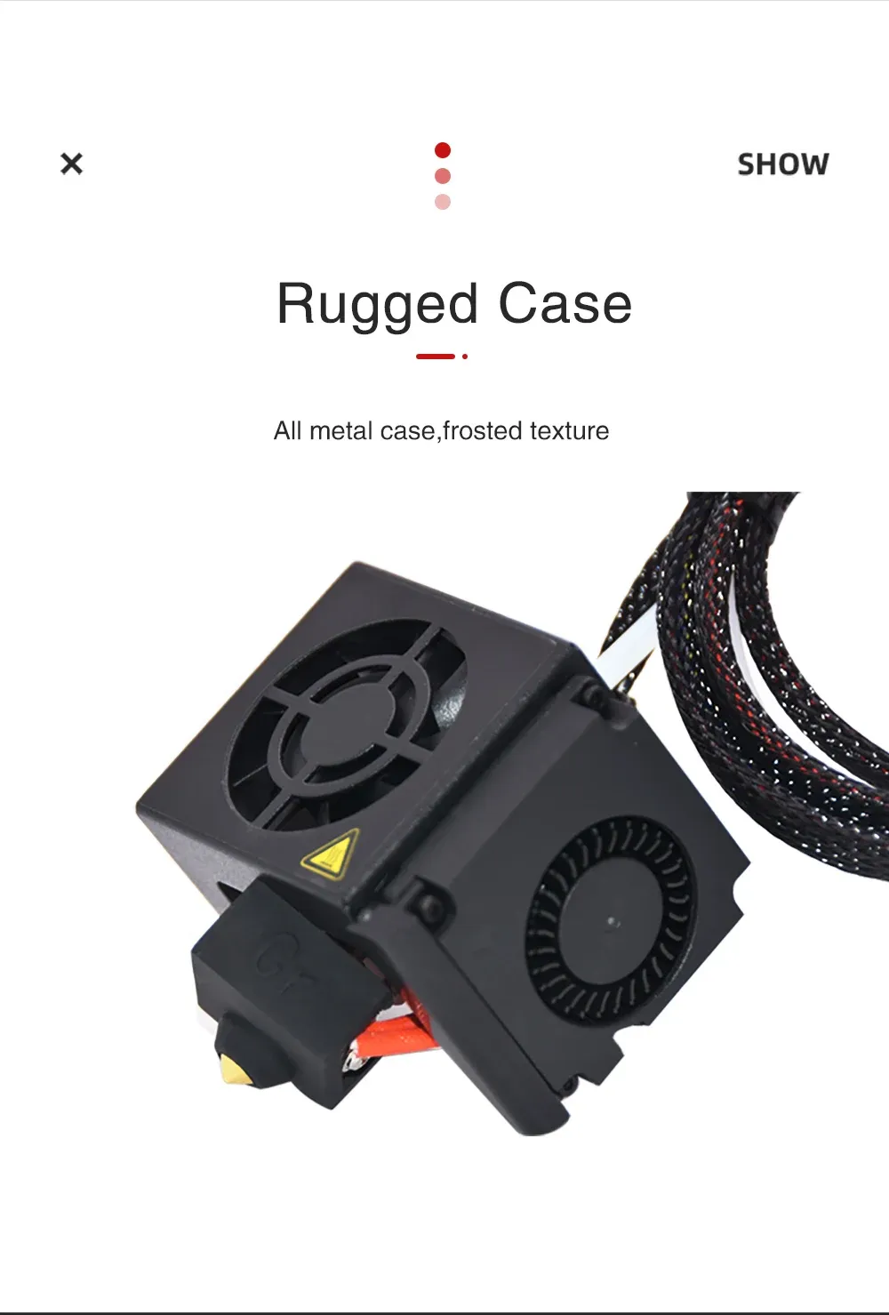 Hotend-Kit montiert für Ender 5 mit 0,4mm Düse und Kabel