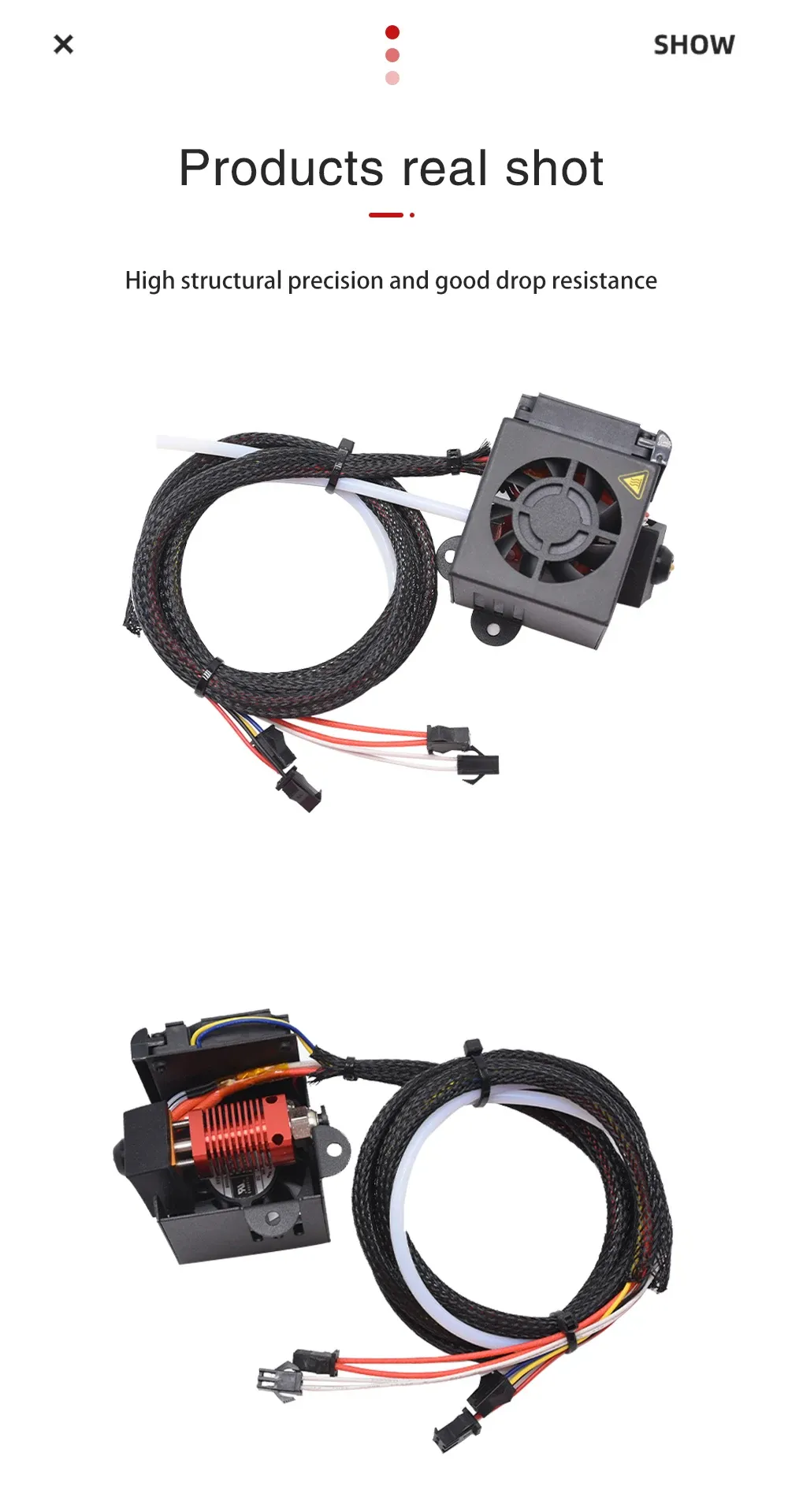 Hotend-Kit montiert für Ender 5 mit 0,4mm Düse und Kabel