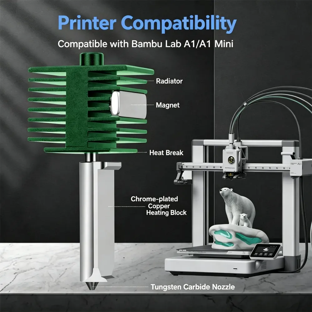 Hotend-Kit Wolframkarbid-Stahl