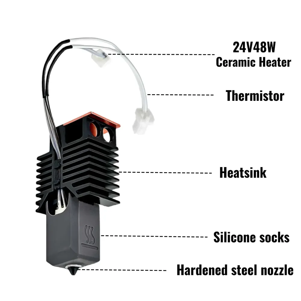 Hotend mit Thermistor und Keramik Heizplatte für Snapmaker U1
