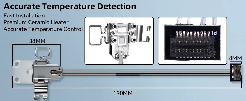 Hotend-Montageset Keramik Zirkonoxid Hochtemperatur-Isolierung
