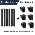 Hotend Silikon-Sockel und Bürsten-Set für Kobra X – Farbe 6PCS Kit