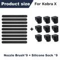 Hotend Silikon-Sockel und Bürsten-Set für Kobra X – Farbe 9PCS Kit