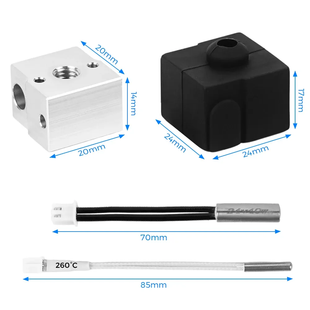 Hotend Update Kit Ender 3 V3 SE Bimetallischer Hals Hochtemperatur