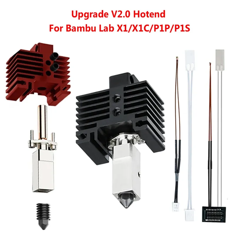 Hotend Upgrade Kit Bimetall gehärtete Düse für Bambu P1P X1