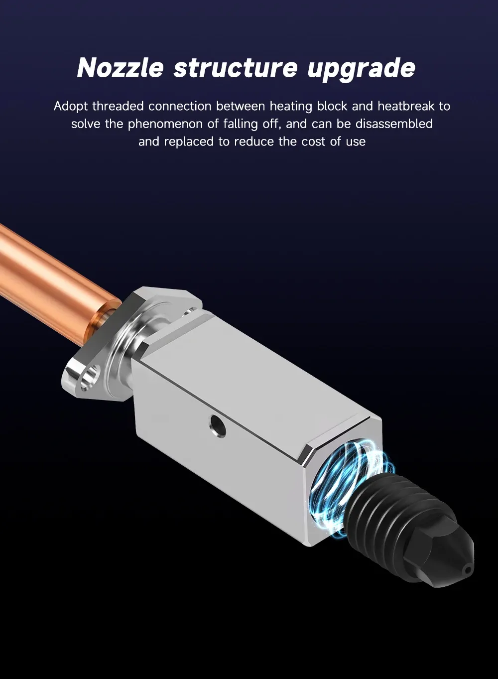 Hotend Upgrade Kit Bimetall gehärtete Düse für Bambu P1P X1