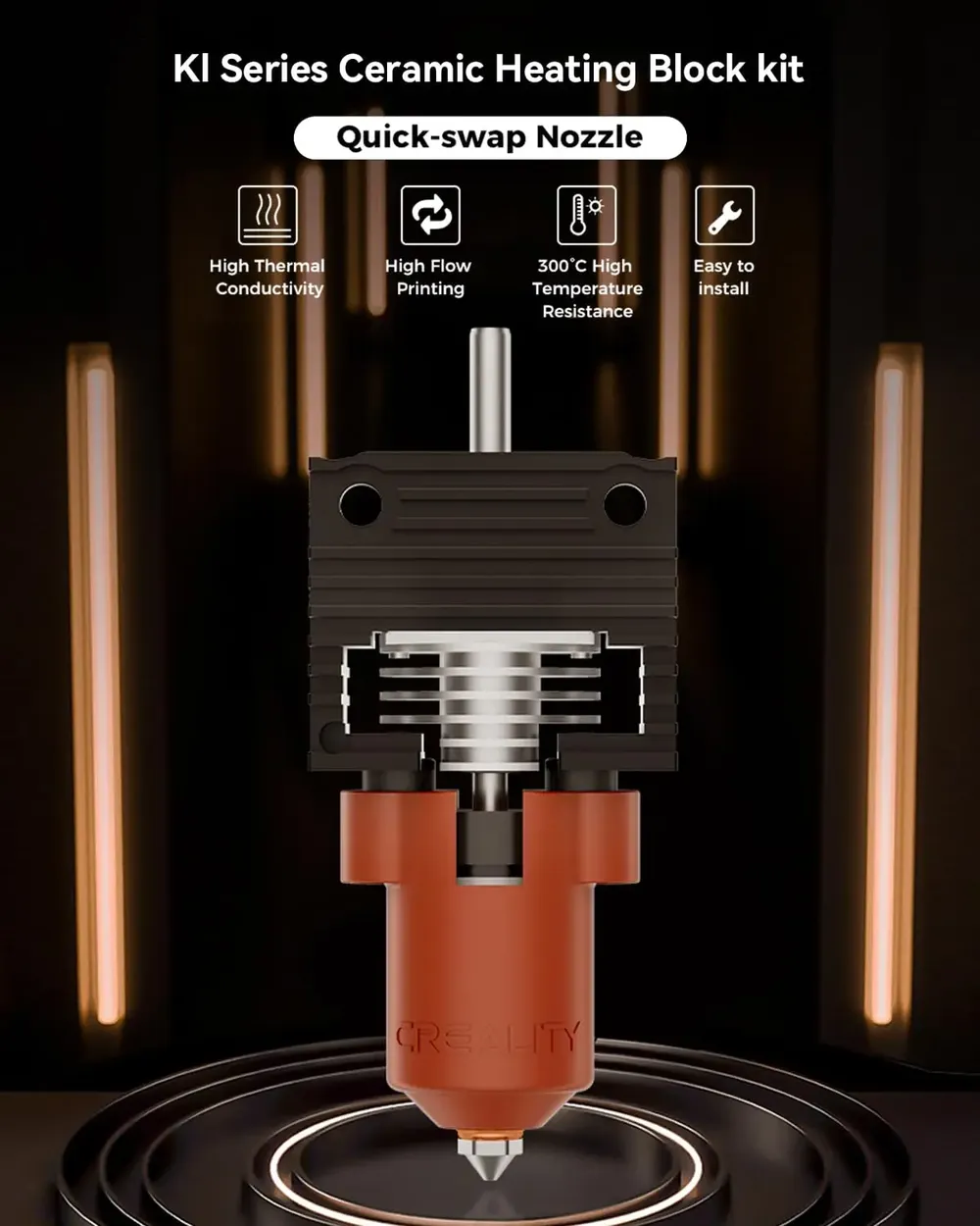 Hotend-Upgrade-Kit für Creality K1 Serie mit Keramik-Heizblock
