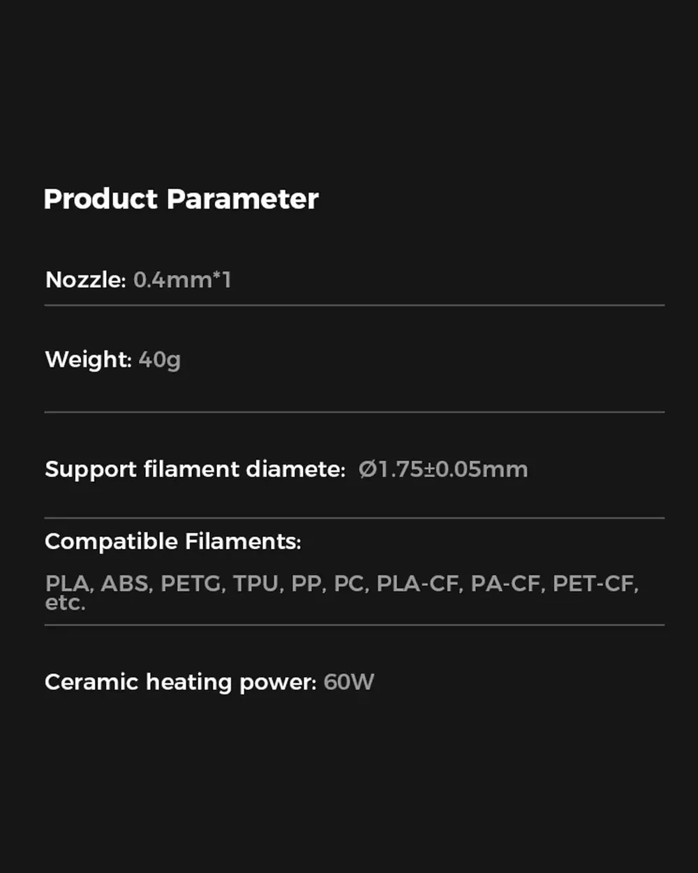 Hotend-Upgrade-Kit für Creality K1 Serie mit Keramik-Heizblock