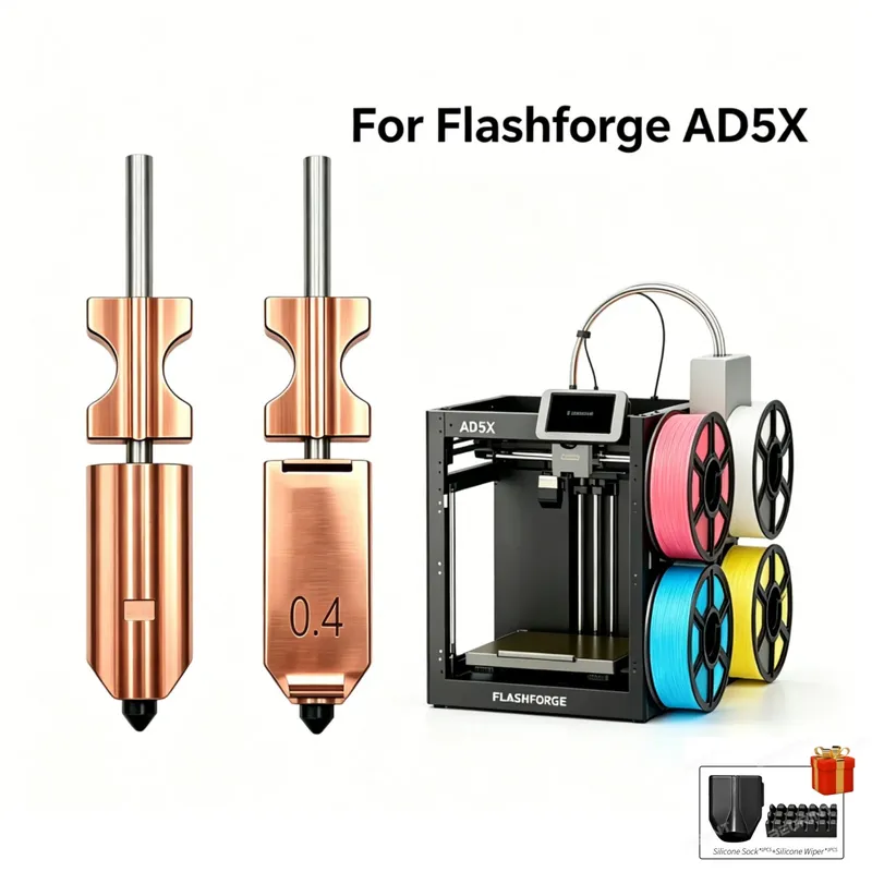 Hotend Upgrade Kit gehärtete Stahldüse 0,25 bis 0,8 mm für Flashforge AD5X
