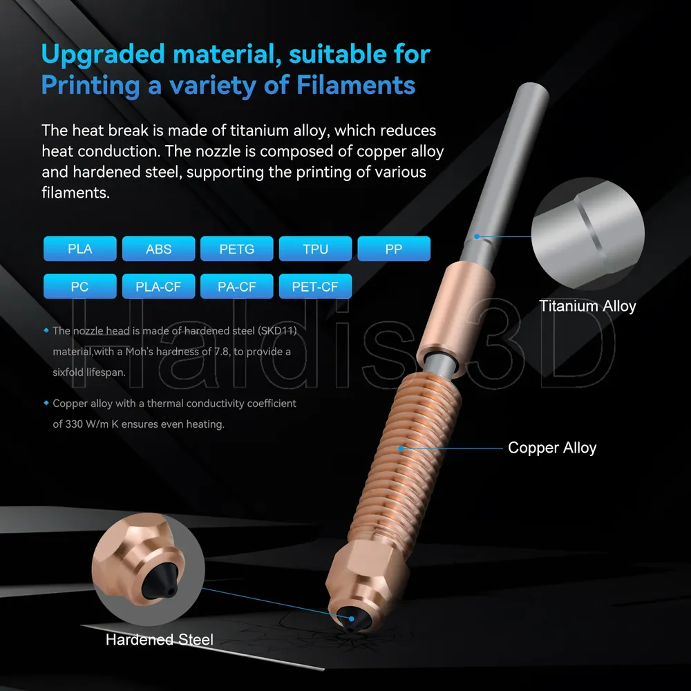 Hotend-Upgrade-Kit mit Keramik-Heizblock für Creality K1 K1C K1 Max