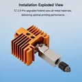 Hotend Upgrade Kit PTEF gehärtete Düse für Bambulab X1 P1P – 2