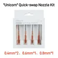 K1C Düsen-Set aus gehärtetem Stahl 0,2 bis 0,8 mm – Farbe official Nozzle kit