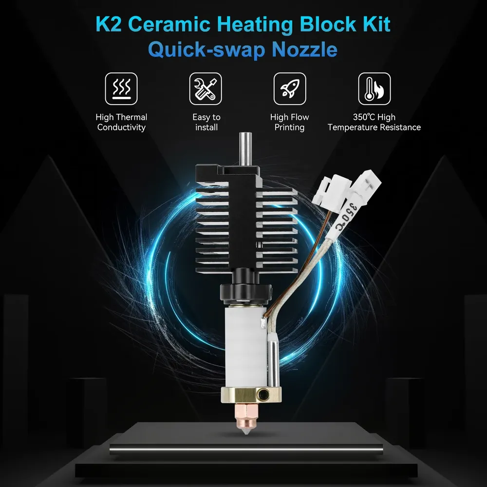 K2 Plus Düse aus Kupferlegierung und Stahl 0,2 bis 0,8 mm