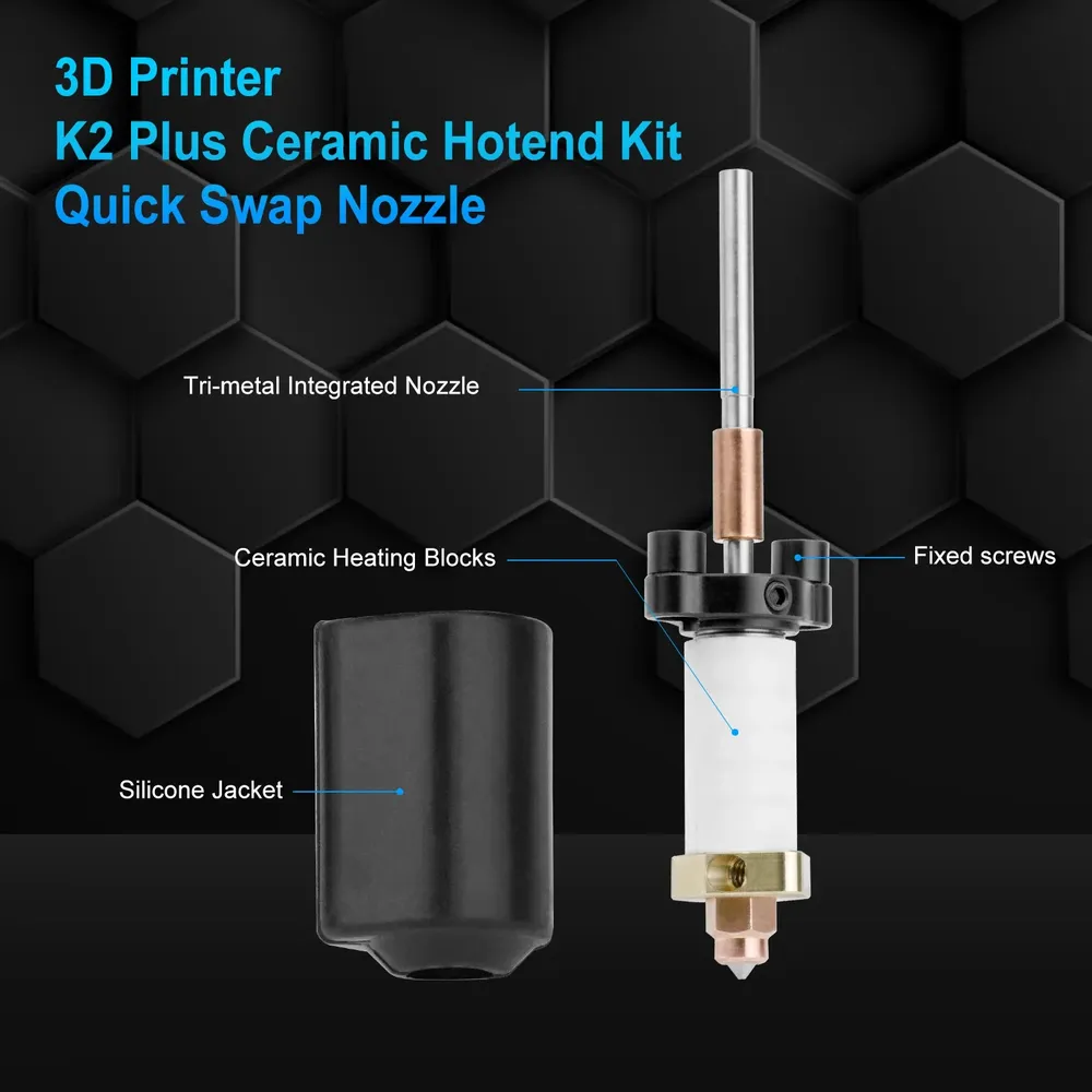 K2 Plus Düse aus Kupferlegierung und Stahl 0,2 bis 0,8 mm