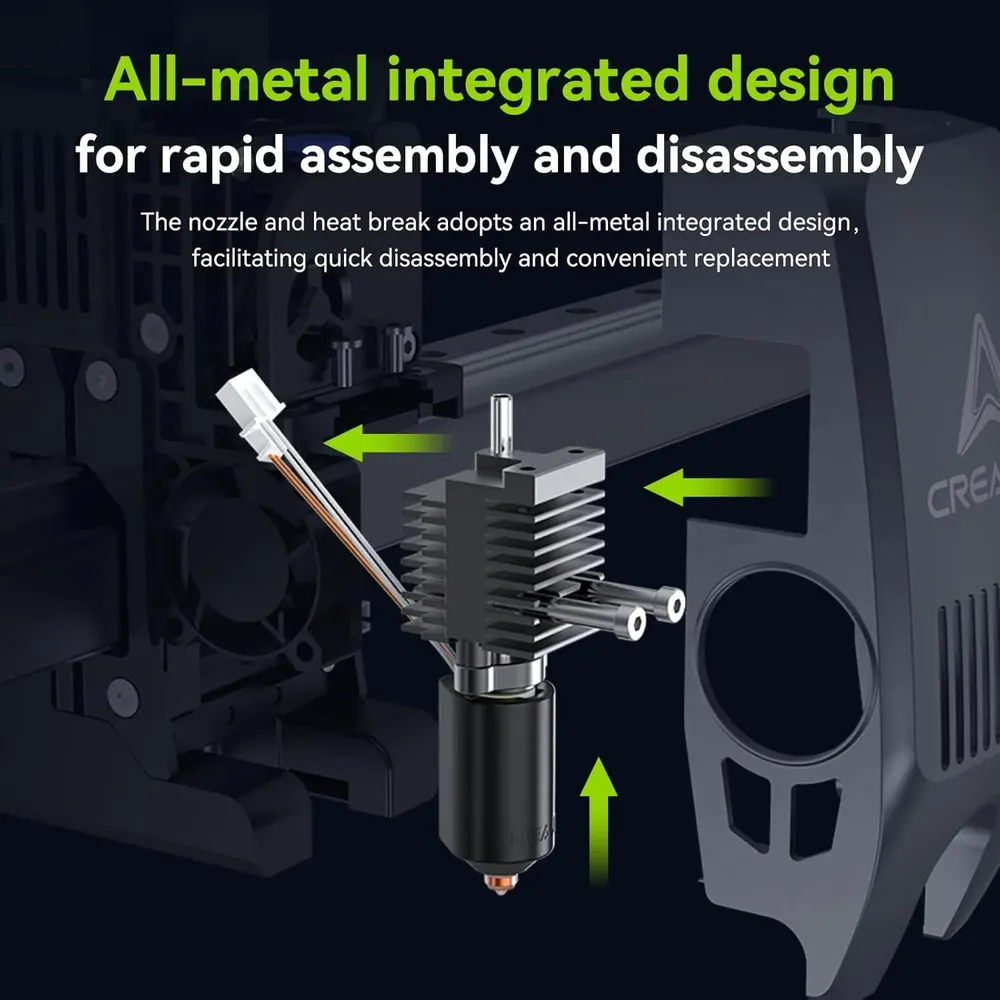 K2 Plus Hotend-Zubehörset mit Keramik-Heizblock und Ganzmetall-Konstruktion