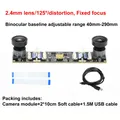 Kamera 720P USB Dual-Objektiv 3D Stereo VR Tiefenmessung – Farbe 2.4mm-125 degree