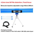 Kamera 720P USB Dual-Objektiv 3D Stereo VR Tiefenmessung – Farbe tripod 4.2mm lens
