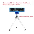 Kamera Dual-Objektiv USB 1080P 3D Stereo Gesichtserkennung – Farbe Tripod 3mm 90 degs