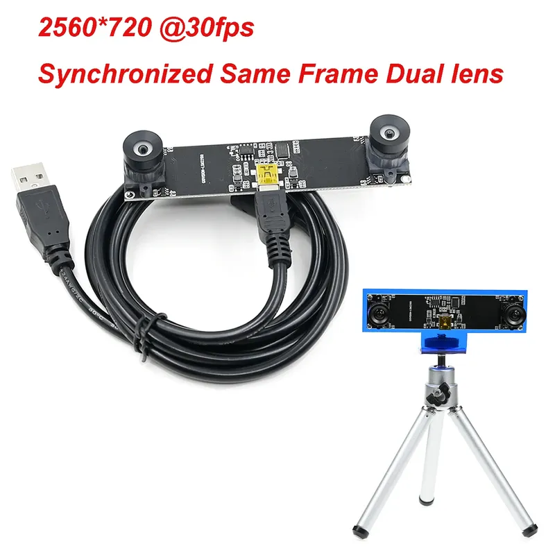 Kamera Dual-Objektiv USB 3D Stereo VR 2560x720 synchron