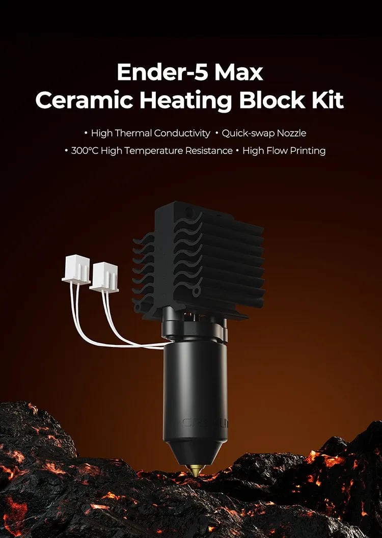 Keramik-Heizblock-Set mit Düse für Creality Ender-5 Max