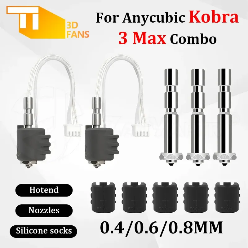 Keramik-Hotend mit Stahldüse Thermistor für Anycubic Kobra 3 Max