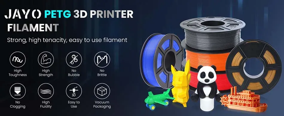 Klares PETG Filament 1,75 mm hohe Zähigkeit 1,1 kg