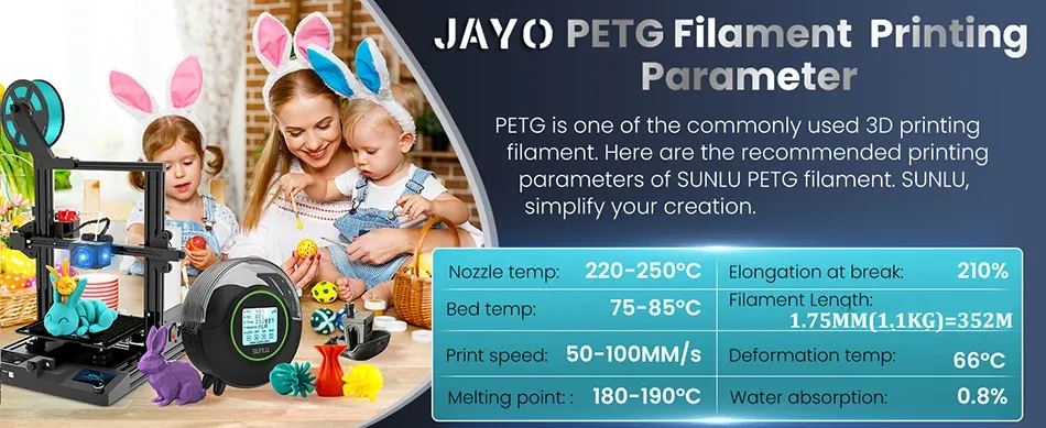 Klares PETG Filament 1,75 mm hohe Zähigkeit 1,1 kg