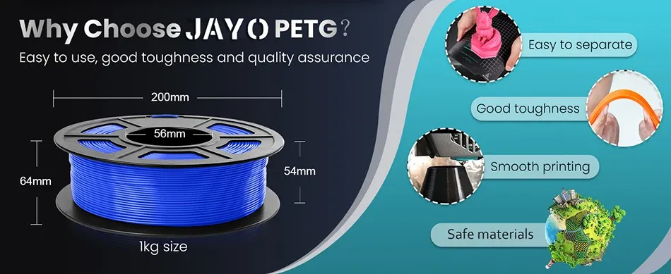 Klares PETG Filament 1,75 mm hohe Zähigkeit 1,1 kg