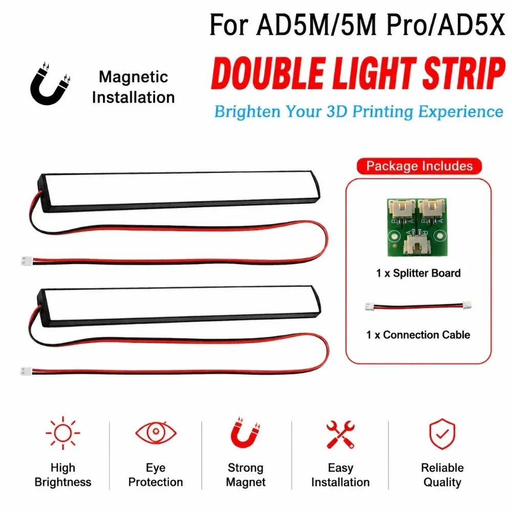 LED Doppel Lichtleiste 24V für Flashforge Adventurer 5M