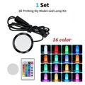 LED-Licht-Kit für Bambu Lab 3D-Drucker 16 Farben – Farbe Black 16 color